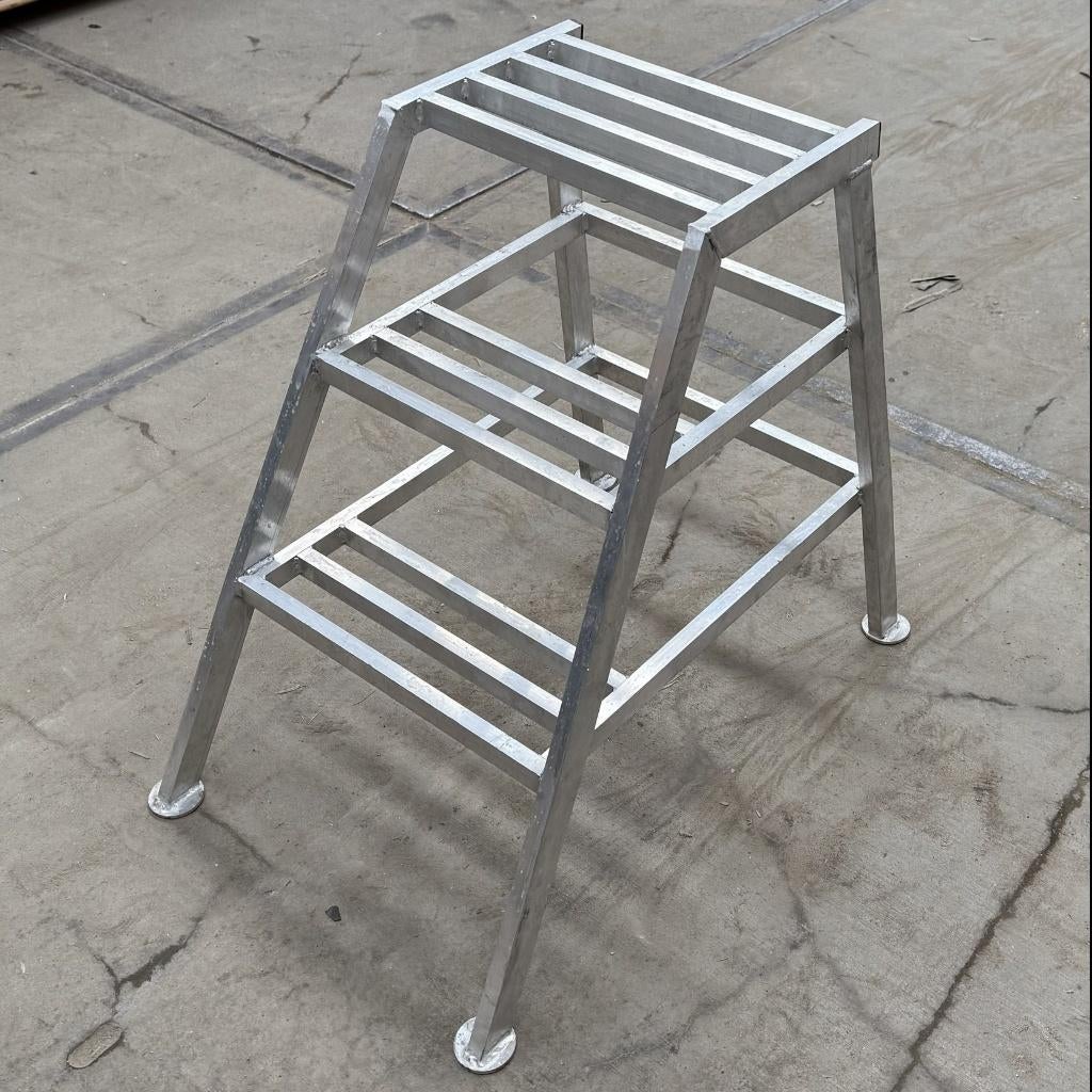 Stukadoorstrap, trap, trapje, opstap, aluminiumtrap, stuc, Doe-het-zelf en Verbouw, Ladders en Trappen, Ophalen of Verzenden, Nieuw