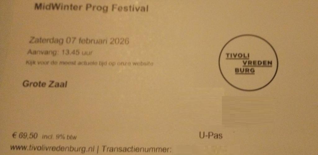 MIDWINTER PROG FEST, Tickets en Kaartjes, Eén persoon, Februari, Hard Rock of Metal