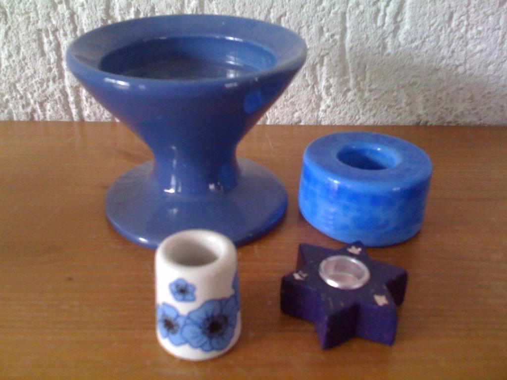 Blauwe kandelaars, Overige materialen, Blauw, Nieuw, Ophalen of Verzenden