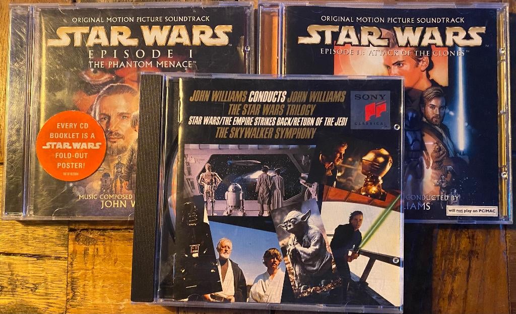 3 x Star Wars Soundtrack CD's Episode I, II en de Trilogy, Cd's en Dvd's, Ophalen of Verzenden, Zo goed als nieuw