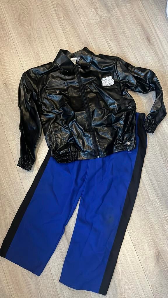 Carnaval politie verkleedset jas met broek en pet 152/158, Kinderen en Baby's, Carnavalskleding en Verkleedspullen, Ophalen of Verzenden