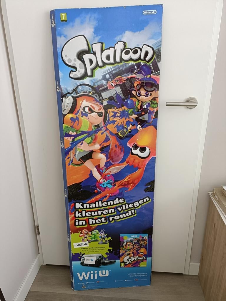 Splatoon reclamebord Nintendo Wii U, Ophalen, Gebruikt