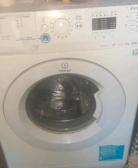 Indesit innex wasmachine bijna niew, Ophalen of Verzenden, Zo goed als nieuw, Voorlader, 95 cm of meer