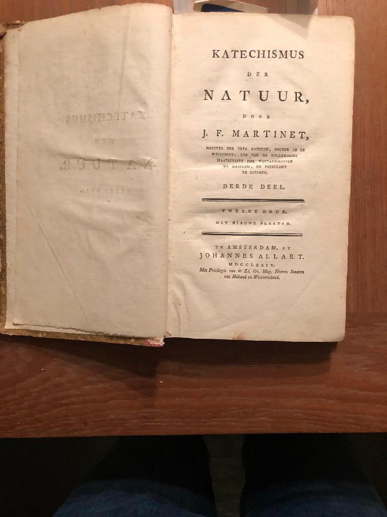 1779 J.F. Martinet: Katechismus der Natuur, deel 3. 2e druk, Ophalen of Verzenden, J.F. Martinet
