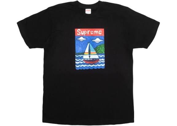 Supreme Sailboat Tee Zwart Maat S - Nieuw, Ophalen of Verzenden, Nieuw, Maat 46 (S) of kleiner, Zwart