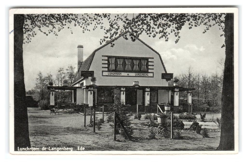 Ede, Lunchroom de Langenberg, Ophalen of Verzenden, 1920 tot 1940, Gelopen, Gelderland