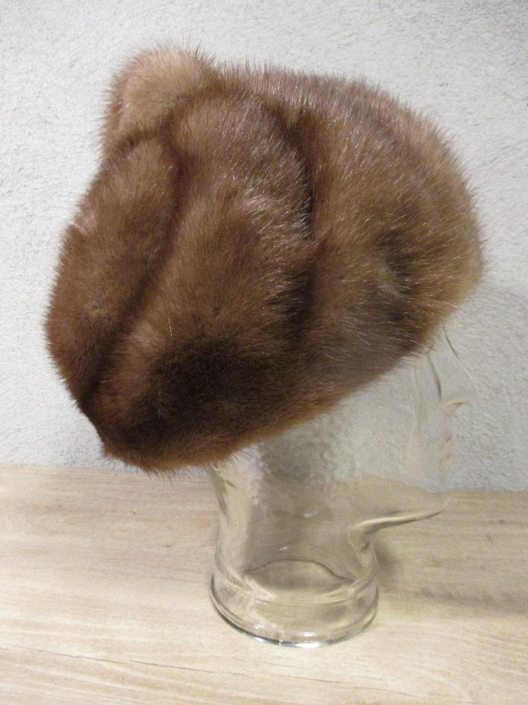 Vintage bontmuts, Ophalen of Verzenden, Gedragen, 58 cm (L, 7¼ inch) of meer