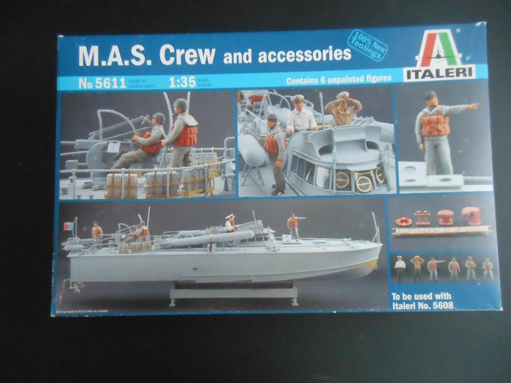 1 : 35 patrouilleboot accessoires, Hobby en Vrije tijd, Modelbouw | Boten en Schepen, Gebruikt, 1:32 tot 1:50, Italeri, Ophalen of Verzenden
