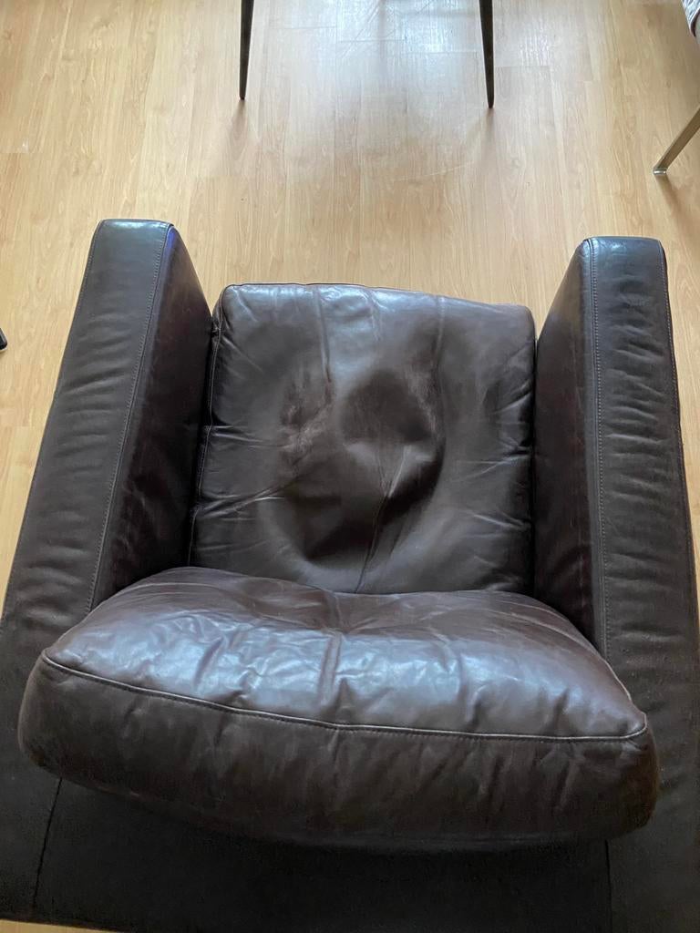 “LINTELOO” design Fauteuil! Voor slechts 198,0 euro, Ophalen, Zo goed als nieuw, 50 tot 75 cm, Leer