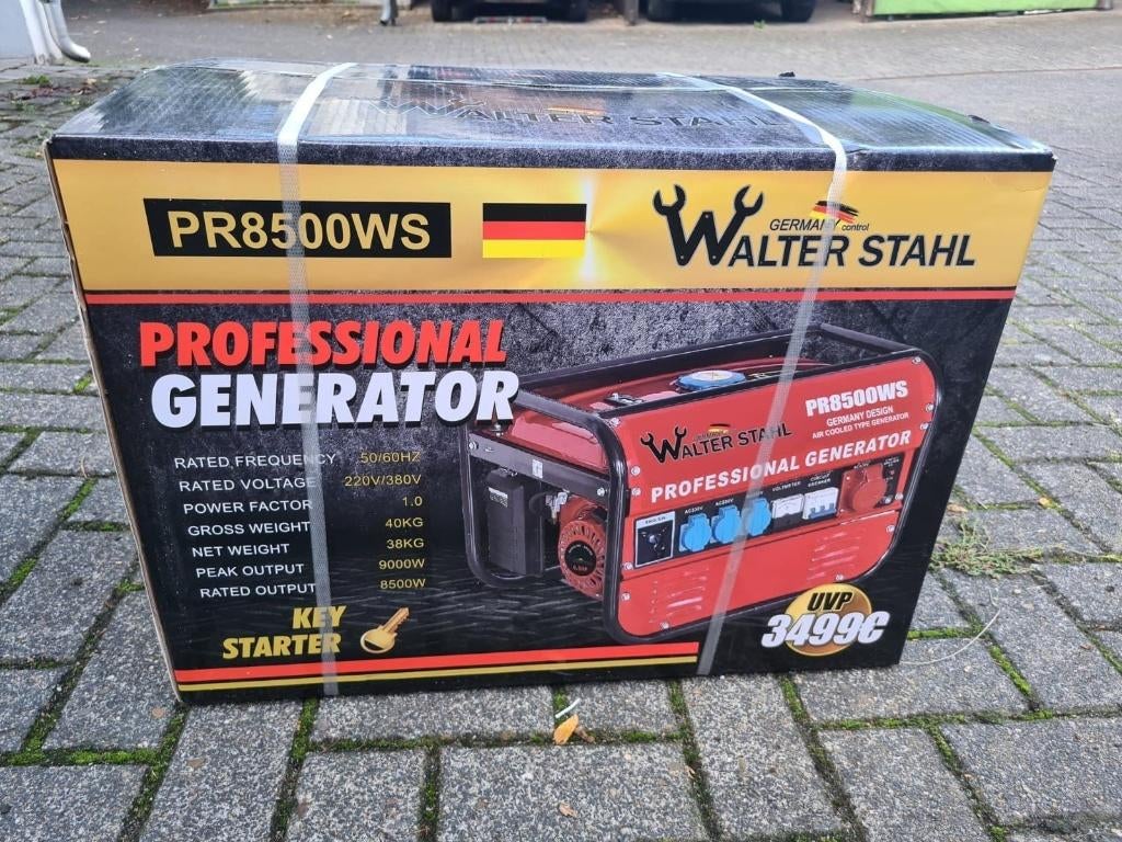 ❗️NOODSTROOM NIEUW! PR8500WS Generator/Aggregaat. NU € 179,-, Ophalen, Nieuw, Minder dan 5 kVA, Benzine