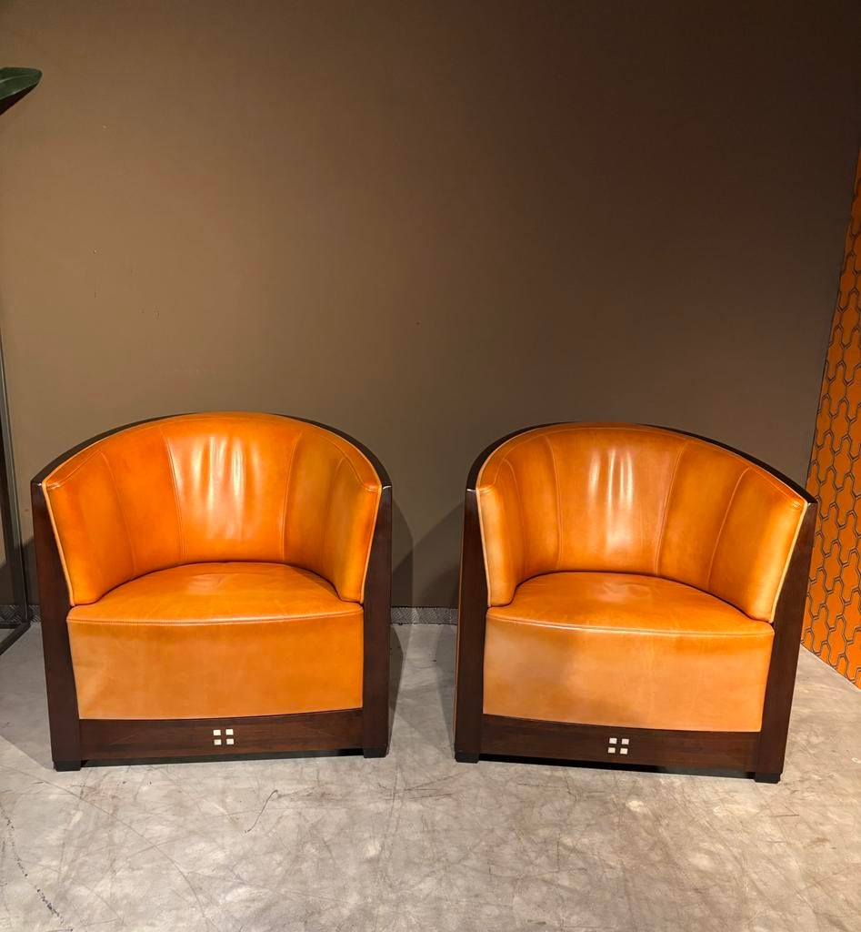 2 Orginele Schuitema Art Deco fauteuils izgs, Schuitema, 75 tot 100 cm, Zo goed als nieuw, Nederland