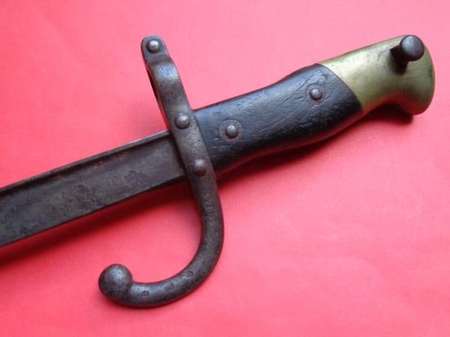 Franse Gras M1874 bajonet , erg mooie bewaarstaat, Ophalen of Verzenden, Landmacht, Overige gebieden, Mes of Dolk