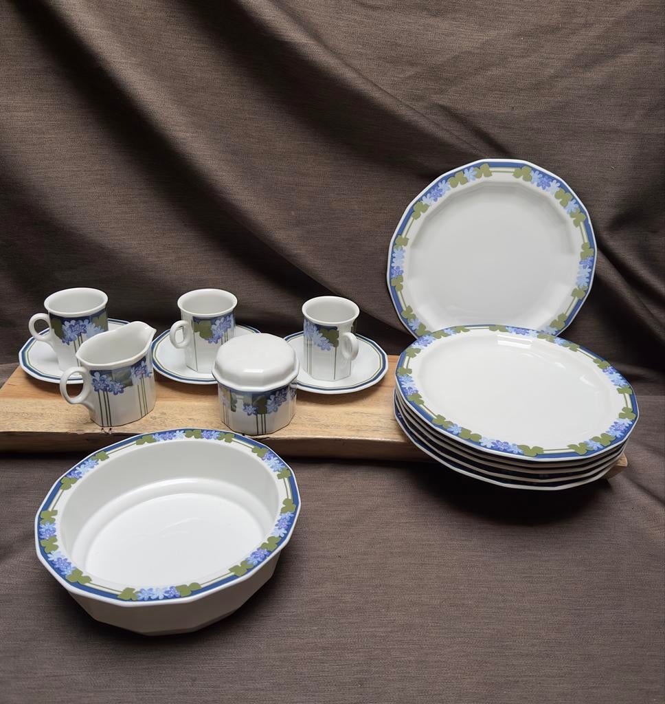 Vintage Retro Porsgrund Norway Koffieservies, Gebruikt, Ophalen of Verzenden, Overige stijlen, Porselein