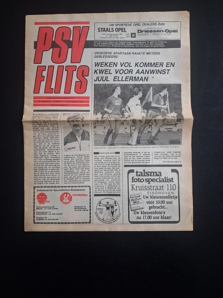 Programma PSV - MVV 1988/1989., Ophalen of Verzenden, Gebruikt, PSV
