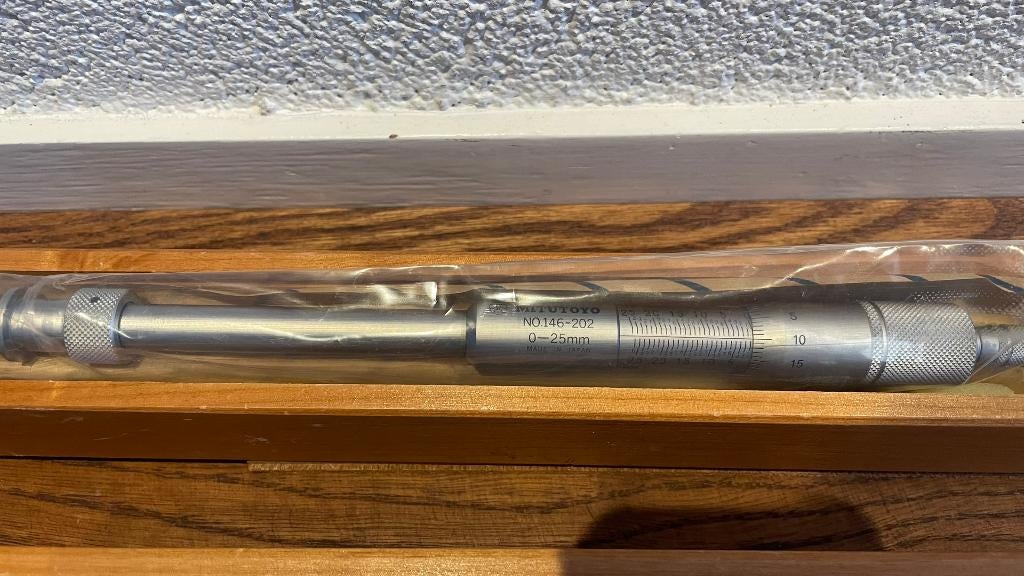 Mitutoyo 146-202 inwendig gleuf micrometer 0-25mm, Doe-het-zelf en Verbouw, Meetapparatuur, -, Nieuw, Ophalen of Verzenden, Mitutoyo