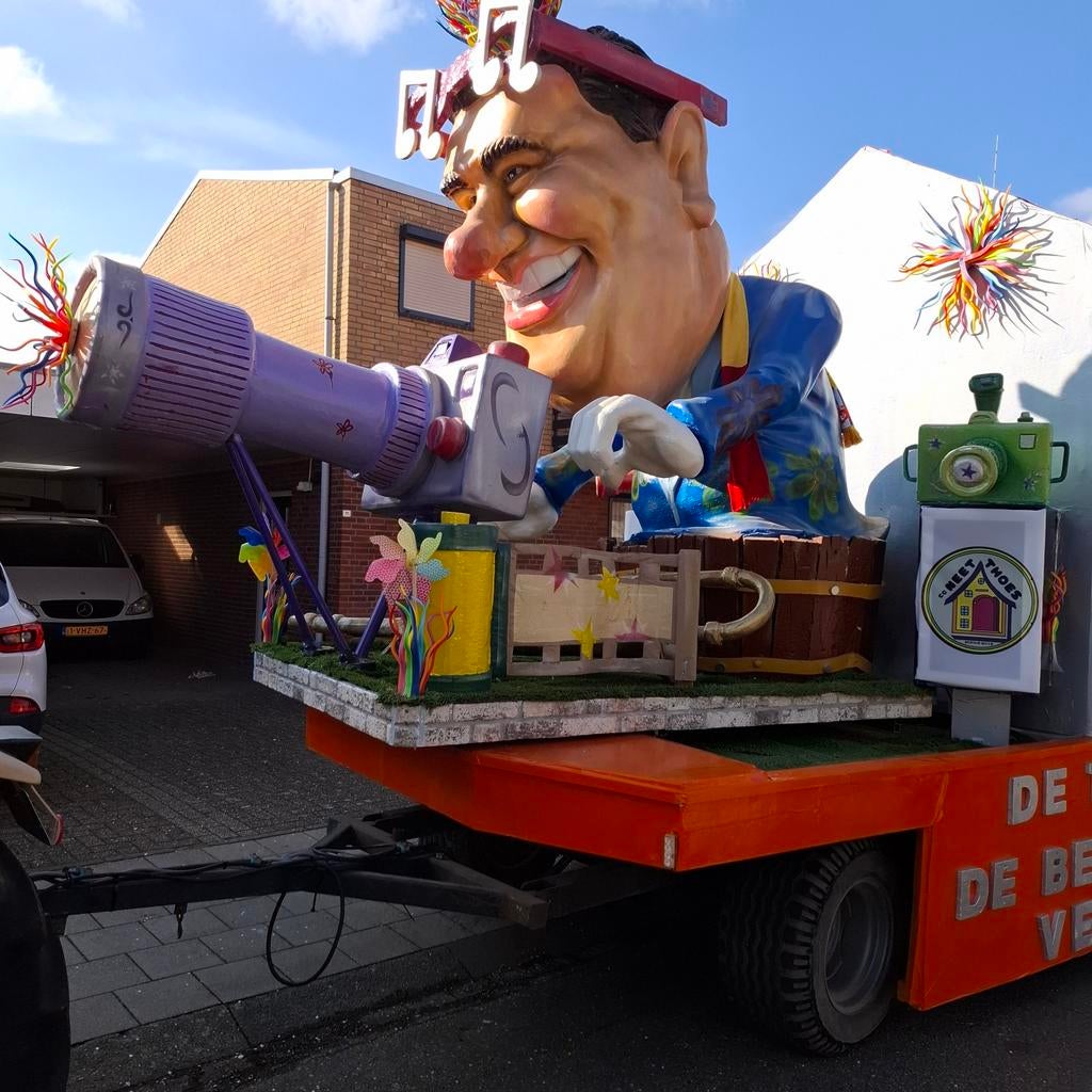 Carnavals Pop Fotograaf - Uniek Decoratiestuk, Hobby en Vrije tijd, Feestartikelen, Ophalen, Halloween of Griezel