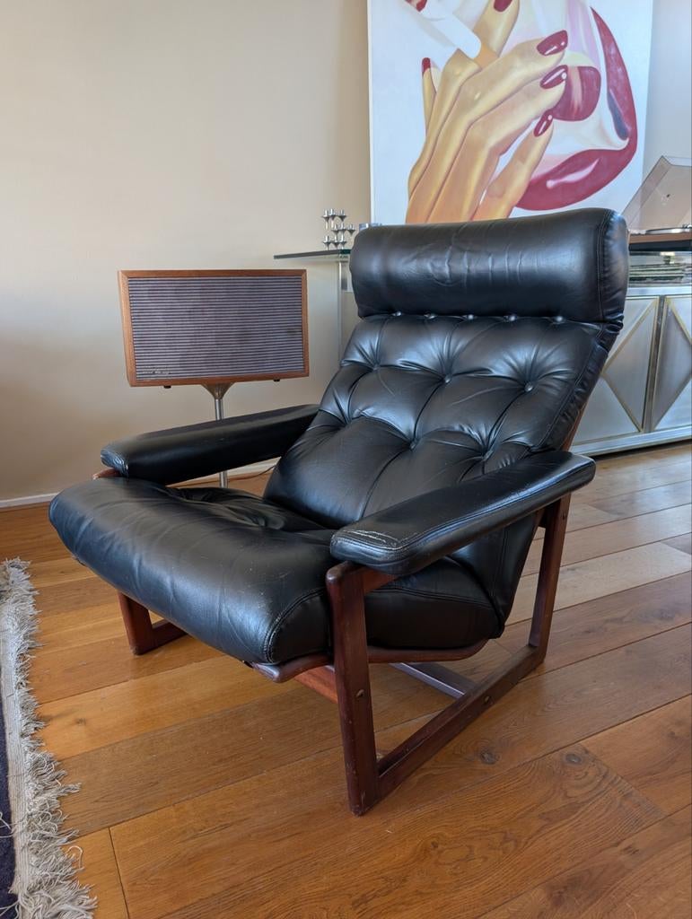 Vintage Lennart Bender Ulferts Fauteuil Jaren 50 Design, Gebruikt, Vintage, 75 tot 100 cm, Ophalen of Verzenden