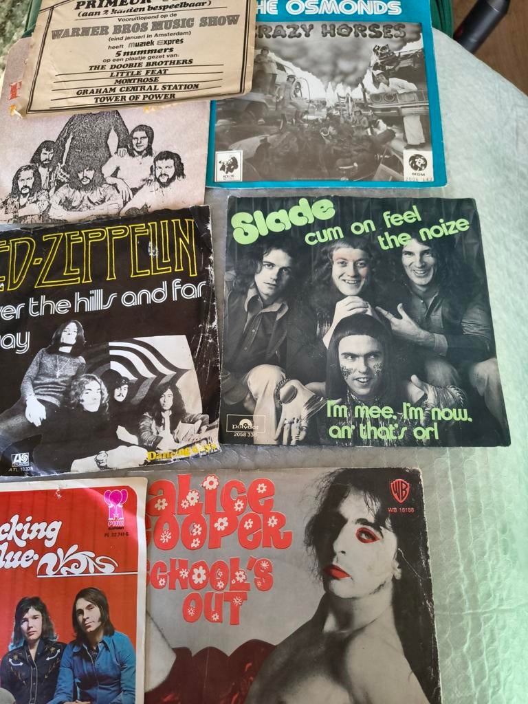 Led Zeppelin, shocking blue,slade,the osmonds,Alice Cooper, Ophalen of Verzenden, Gebruikt, 12 inch