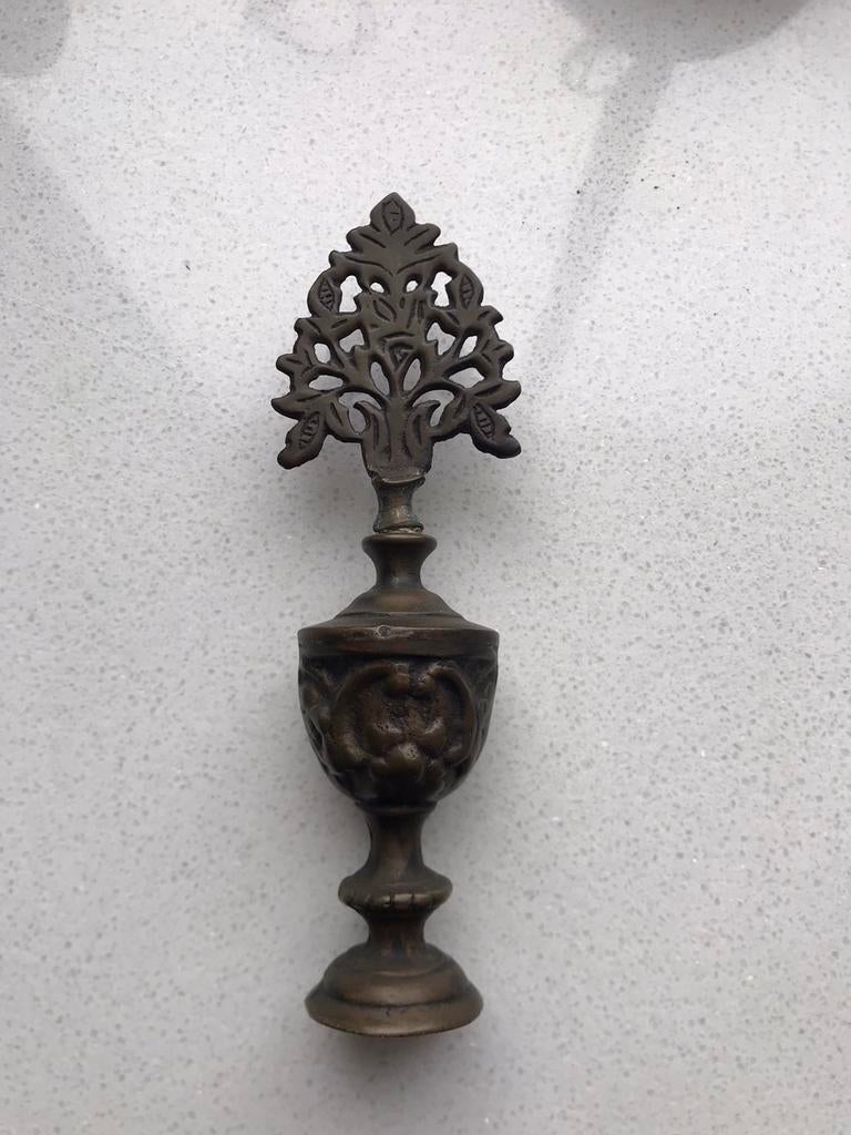 Antiek parfum flesje brons, Ophalen of Verzenden