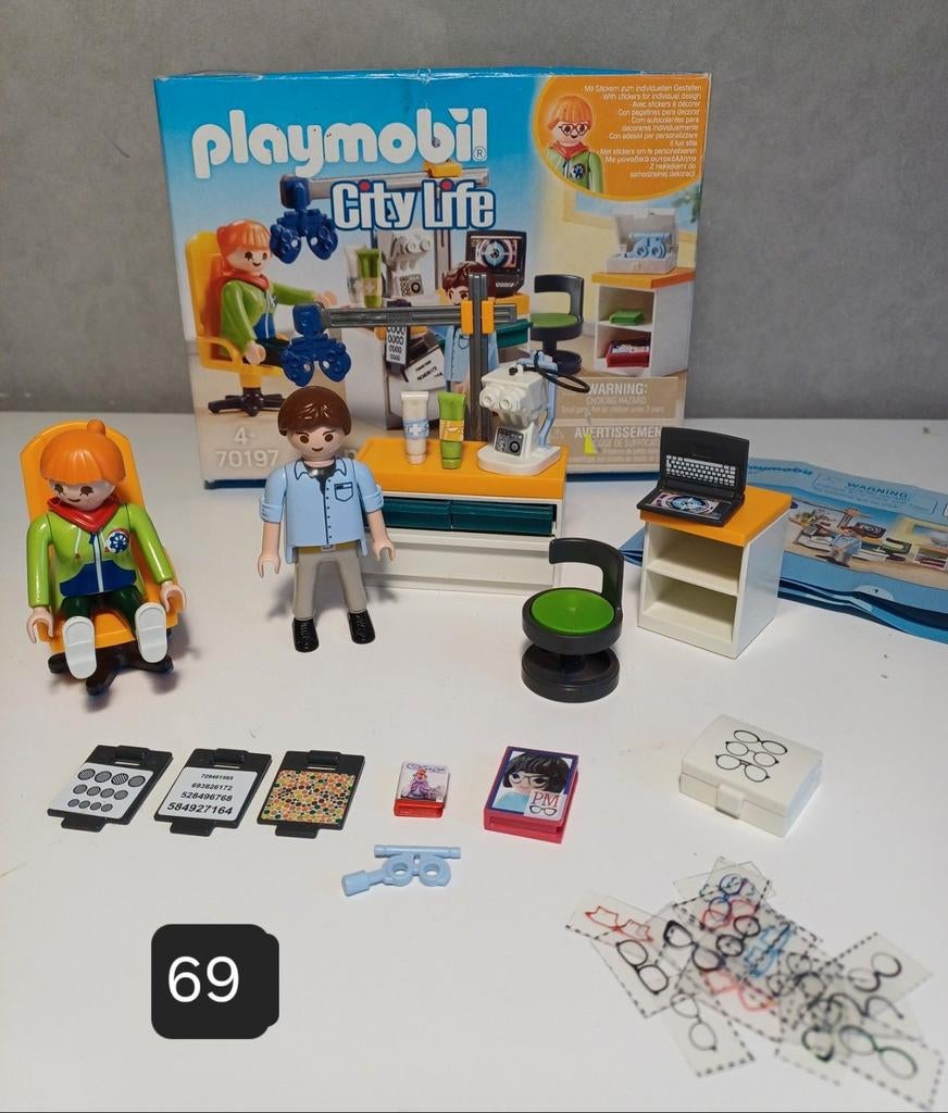 Playmobil Ziekenhuis Oogarts Compleet - Zo Goed Als Nieuw!, Ophalen of Verzenden, Zo goed als nieuw, Complete set