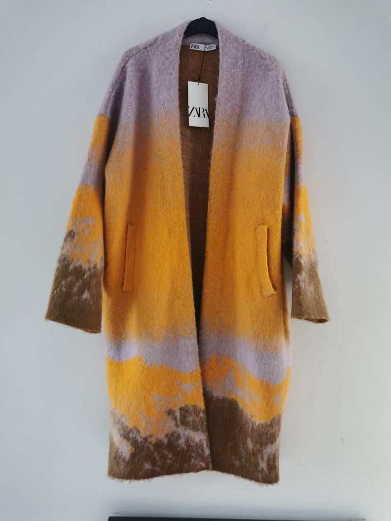 ZARA Sunset tricot jas met wol en alpaca mt. S oversized, Overige kleuren, Verzenden, Zara, Nieuw