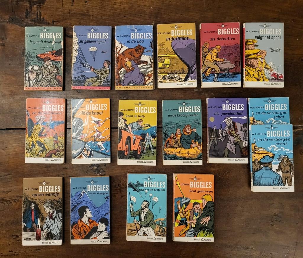 Laatste kans: 17 jeugdpockets W.E. Johns, Biggles serie, Boeken, Verzenden, Zo goed als nieuw