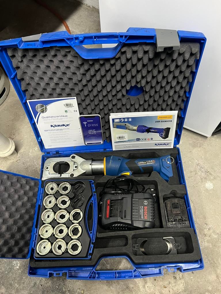 Klauke EKM60UNVCFB Kabelschoen Perstang / Persmachine Schaar, Doe-het-zelf en Verbouw, Gereedschap | Handgereedschap, Ophalen of Verzenden