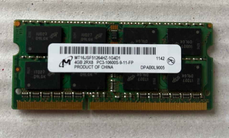4GB PC3-10600S DDR3 Laptop Geheugen, Gebruikt, DDR3, Ophalen of Verzenden, Laptop