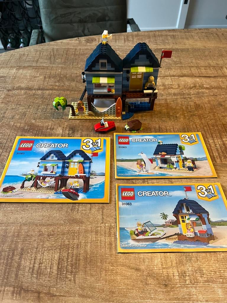 Lego 31063 (a) creator 3 in 1 strandhuis, Kinderen en Baby's, Speelgoed | Duplo en Lego, Ophalen of Verzenden, Zo goed als nieuw