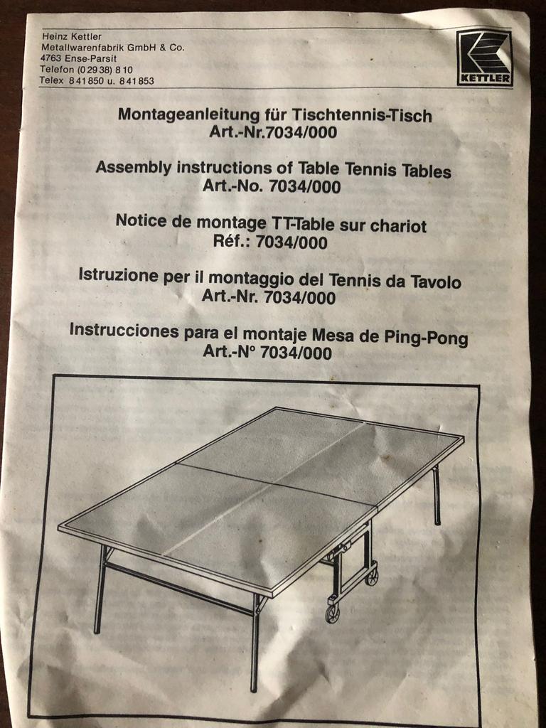 Tafeltennis tafel, Ophalen, Gebruikt, Tafel Indoor