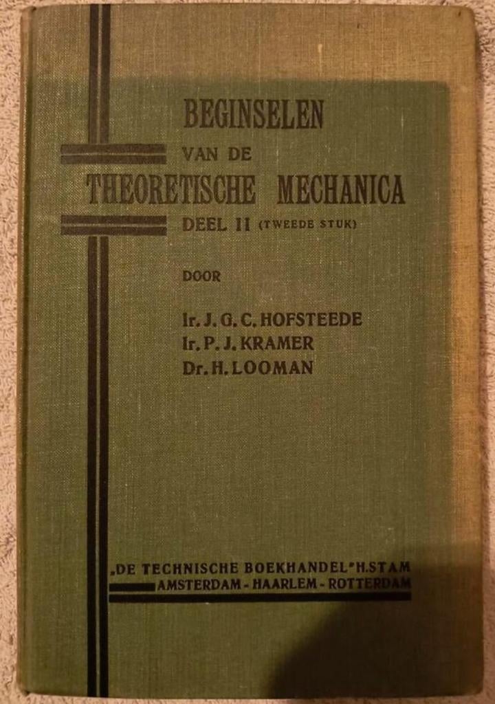 Vintage Mechanica Boek Deel II - H. Stam, Ophalen of Verzenden, Gelezen, Werktuigbouwkunde, Hofsteede, Kramer & Looman
