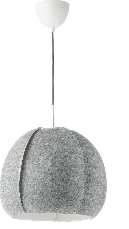 IKEA Vintergata Hanglamp lamp grijs vilt, Huis en Inrichting, Lampen | Hanglampen, Ophalen of Verzenden, Zo goed als nieuw, Stof