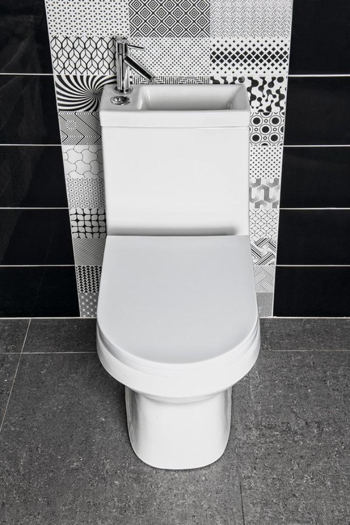 Staand Duoblok WC met Toiletfontein Softclose WC bril Hygie, Ophalen, Info@dealplein.nl, Toilet, Dealplein