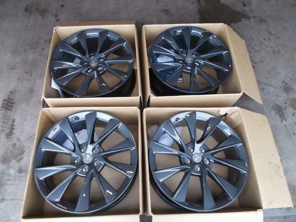 NIEUWE 21 INCH TESLA MODEL S “TWIN TURBINE” VELGEN, Auto-onderdelen, Banden en Velgen, 245 mm, Velg(en), Nieuw, Personenwagen