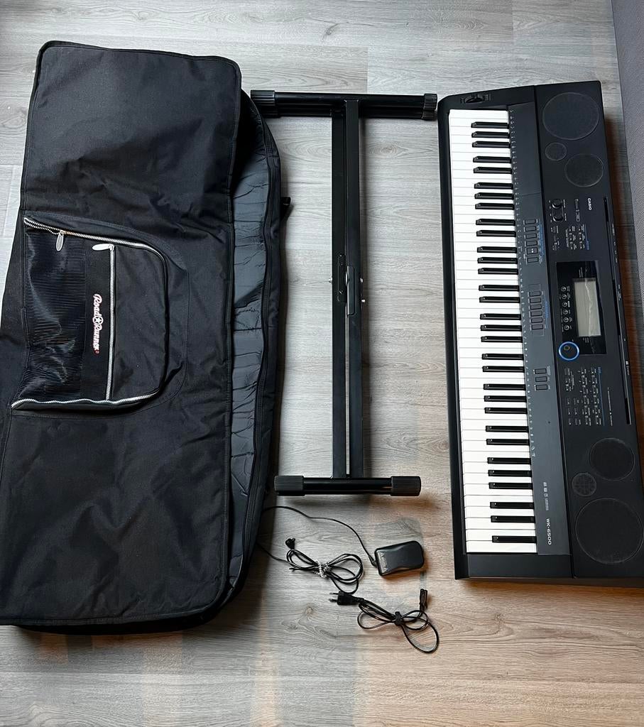 CASIO keyboard WK6500 met hoes en standaard, Ophalen, Zo goed als nieuw, Casio, Met standaard
