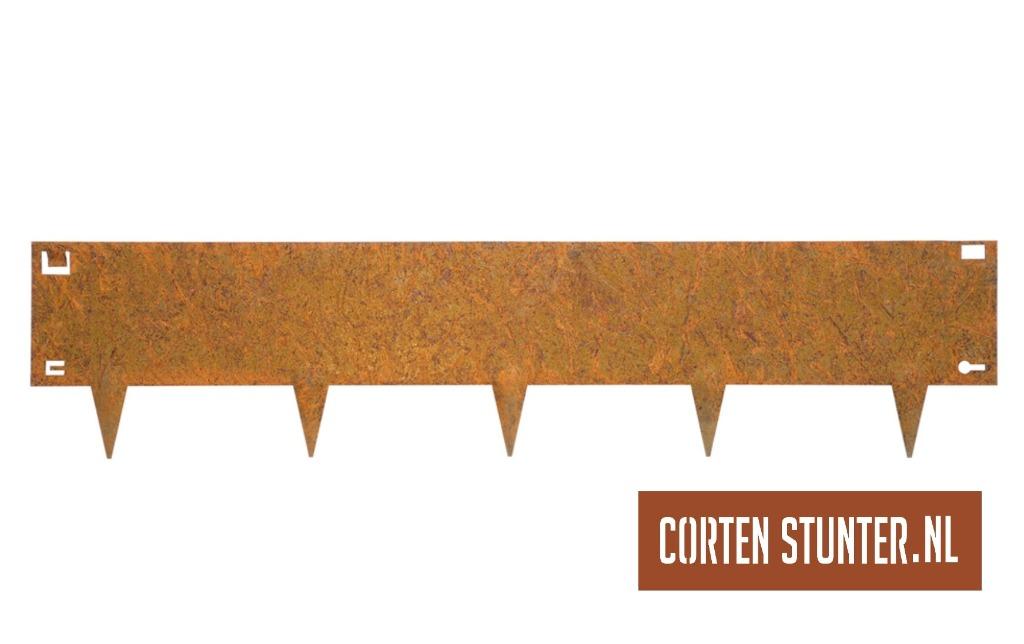Borderrand cortenstaal 24cm x 106cm - Stuksprijs bij 10st., Overige materialen, Info@cortenstunter.nl, Www.cortenstunter.nl, Nieuw