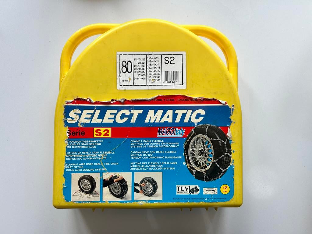 Sneeuwkettingen Select Matic S2 - Maat 80, Auto diversen, Sneeuwkettingen, Gebruikt, Ophalen of Verzenden