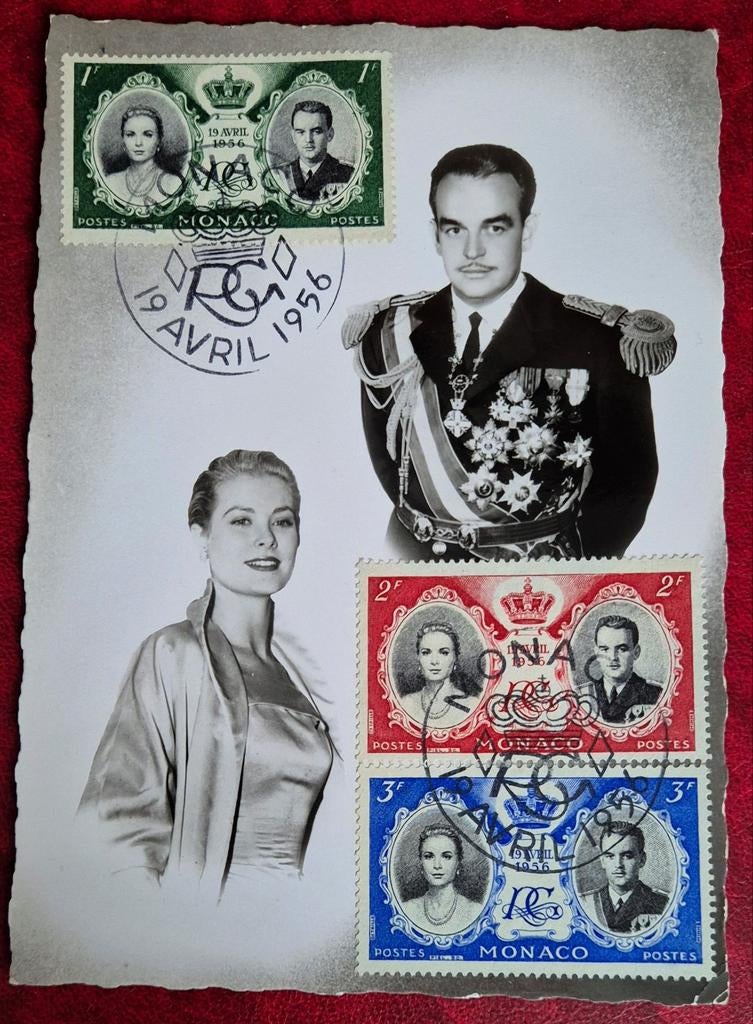 Monaco afbeelding met postzegels Rainier III - Grace Kelly., Ophalen of Verzenden