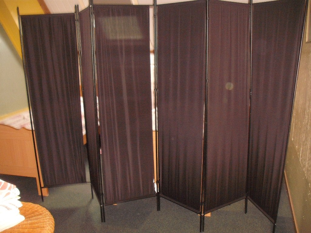 Zwart kamerscherm met 6 panelen 3.00 x 1.80 hoog VidaXL, Ophalen, Gebruikt