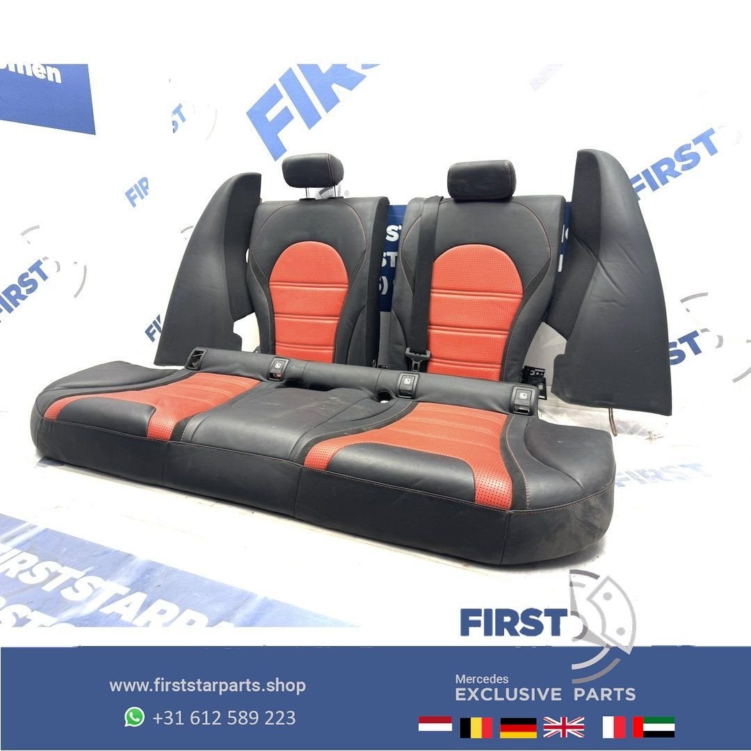 W205 ACHTERBANK + DEURPANELEN C63 AMG Mercedes C Klasse LEER, Auto-onderdelen, Interieur en Bekleding, Gebruikt, -, Ophalen of Verzenden