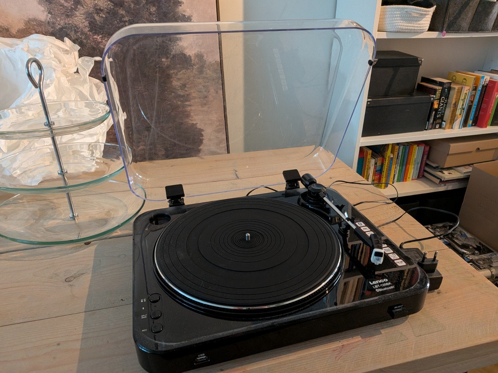 Lenco LBT-120BK Platenspeler met Bluetooth, Ophalen, Zo goed als nieuw, Platenspeler