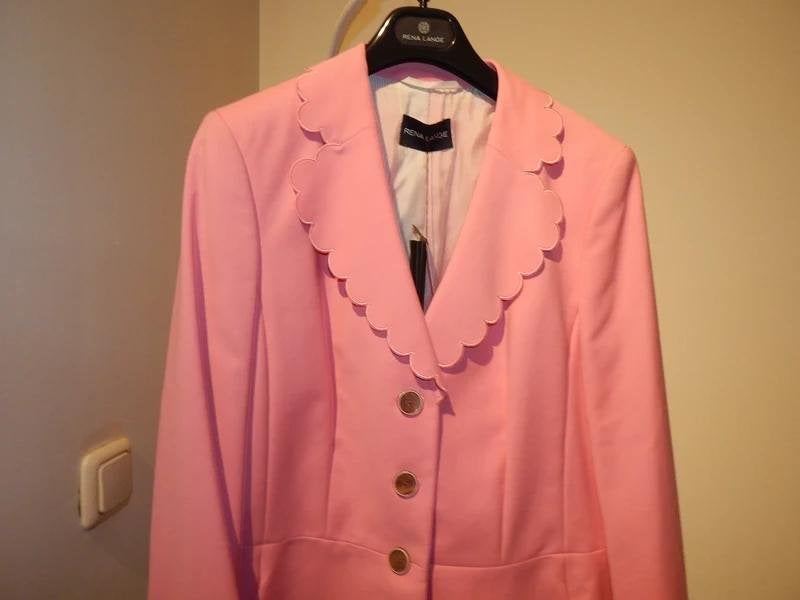Rena Lange zuurstok roze blazer vintage look kraag Nieuw 40, Kleding | Dames, Maat 38/40 (M), Verzenden, Jasje, Roze