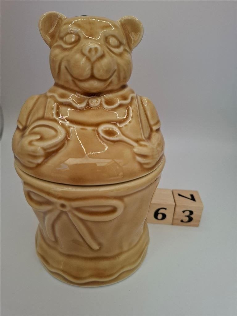 Honingpot nr. 063 in de vorm van een grote beer, gaaf, Huis en Inrichting, Keuken | Servies, Ophalen of Verzenden, Zo goed als nieuw
