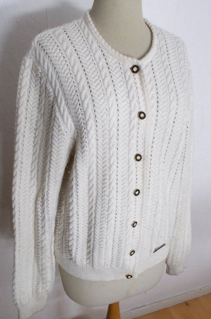 Beige trachten 100% wollen vest van Sigi Schreiber (Tirol) M, Verzenden, Zo goed als nieuw, Maat 38/40 (M), Beige