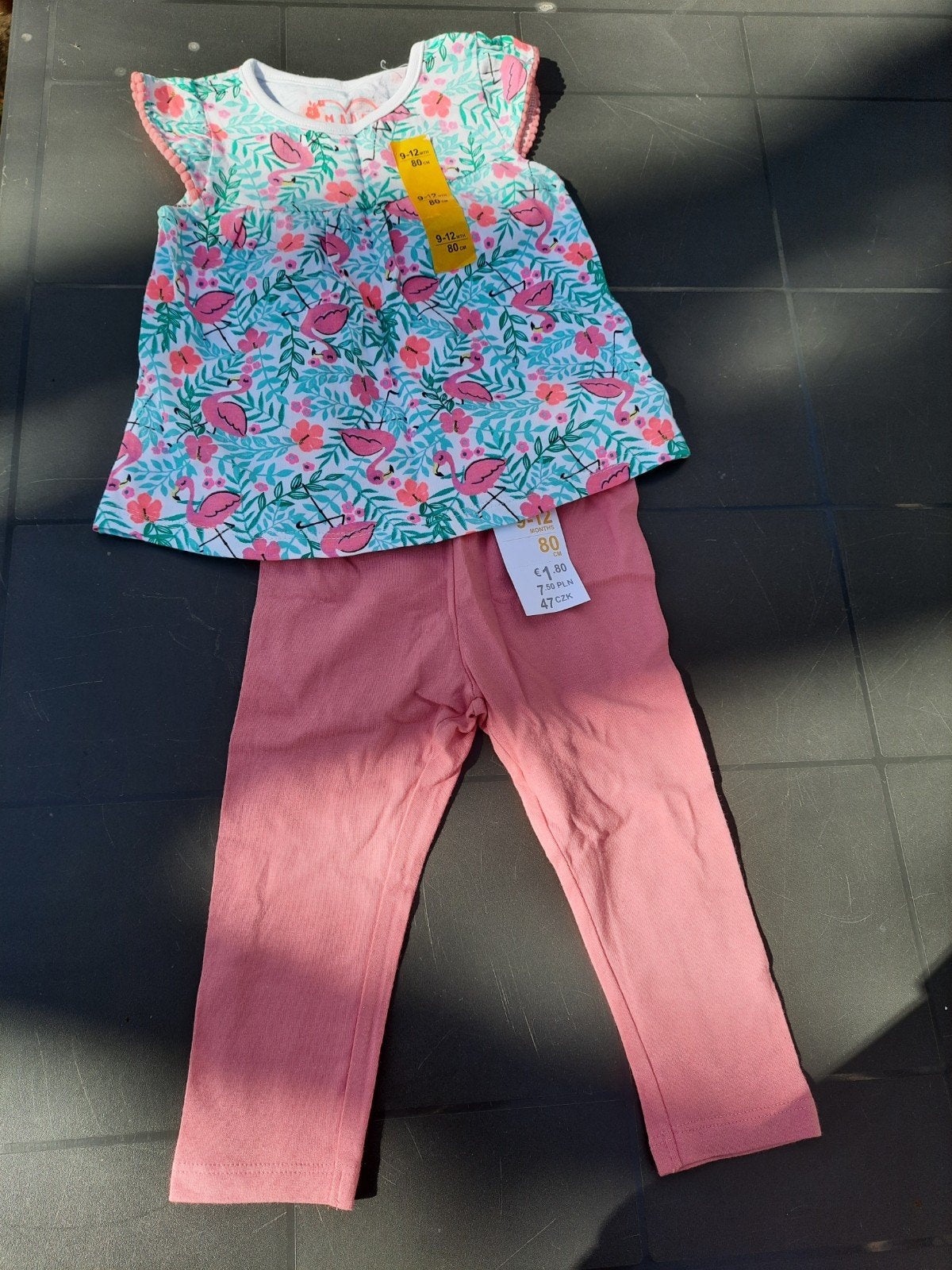 Zomersetje Primark flamingo trui en roze legging (80 cm), Kinderen en Baby's, Ophalen of Verzenden, Nieuw, Primark, Meisje