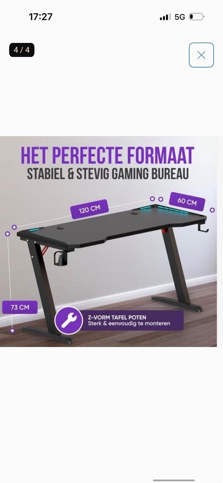 Gaming bureau en gamestoel - Zo goed als nieuw, Ophalen of Verzenden