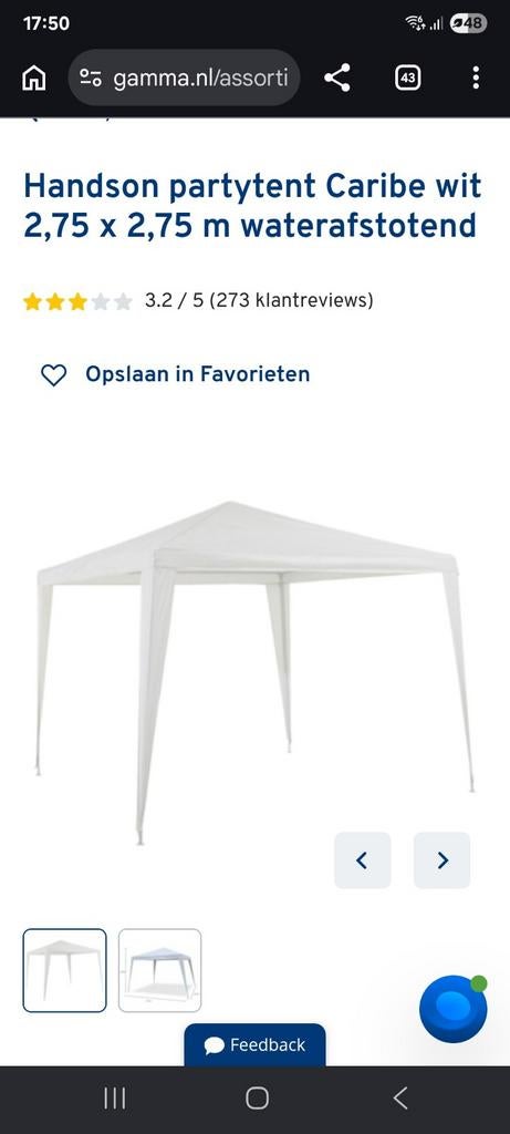 Partytent doek (exclusief stokken), Ophalen of Verzenden