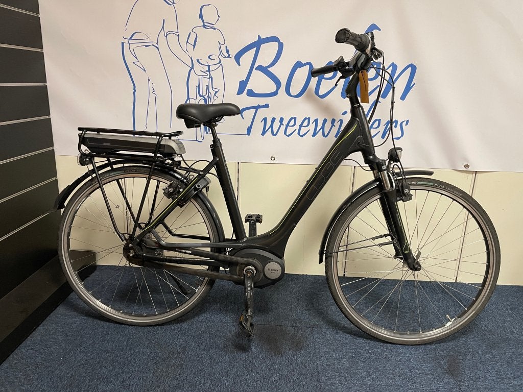 Cube Travel 28/54cm 7v 400W Bosch Damesfiets E-Bike Zwart, 53 tot 56 cm, Velgrem, Versnellingen, Zo goed als nieuw