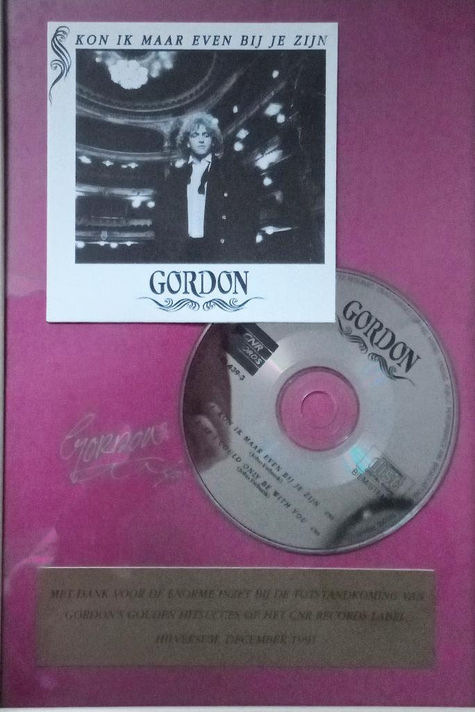 Gordon - Promotie CD-singel in lijst, Cd's en Dvd's, Cd's | Nederlandstalig, Ophalen of Verzenden, Nieuw in verpakking, Levenslied of Smartlap