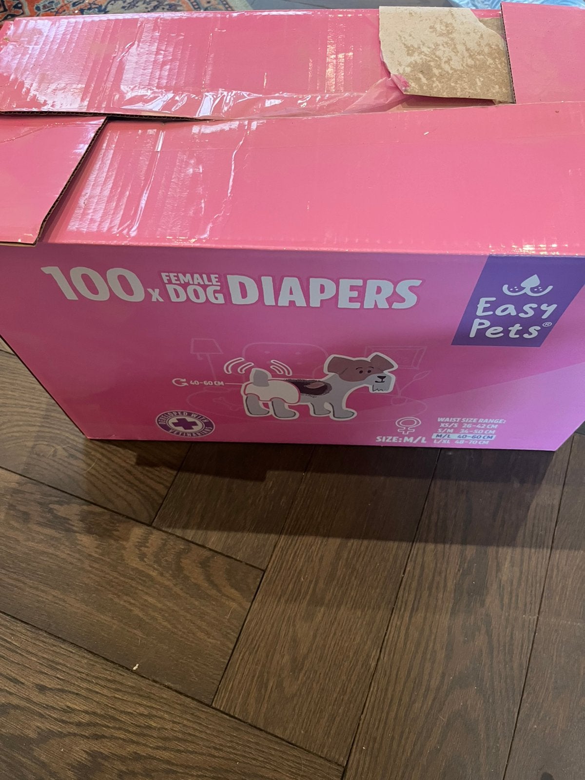 EasyPets hondenluiers M/L – 100 stuks – nieuw, Overige merken, Ophalen, Nieuw, Overige typen